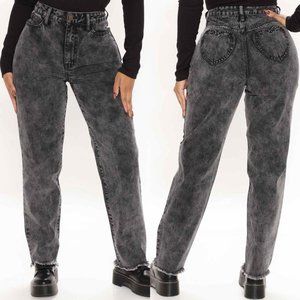 NWT Fashion Nova Love Your Mama Mom Jeans in Black